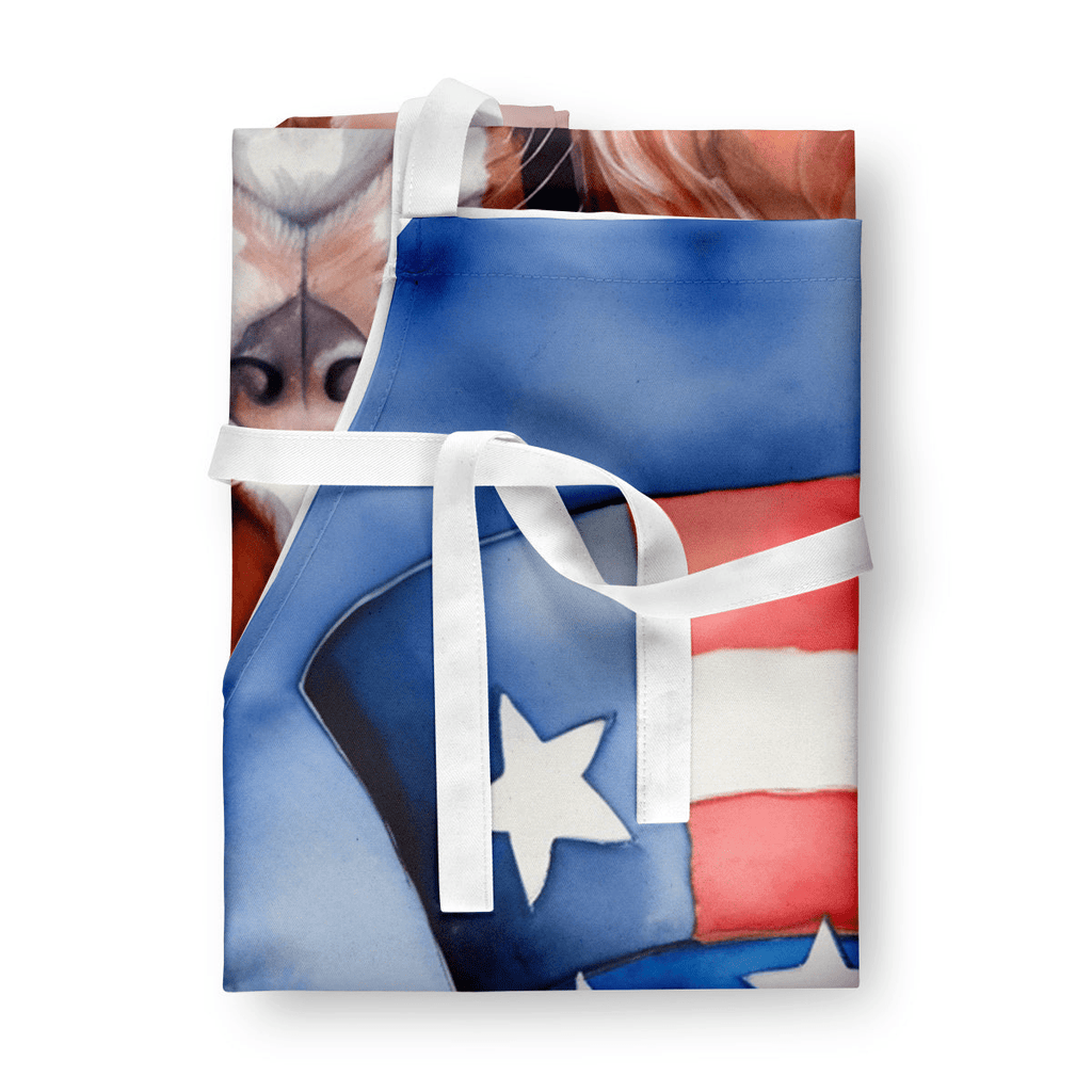 Glamorous Pups : Cavalier Spaniel Patriotic American Apron