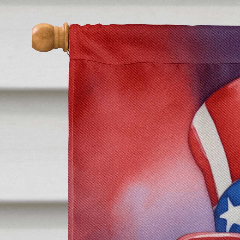 Glamorous Pups : Cavalier Spaniel Patriotic American House Flag