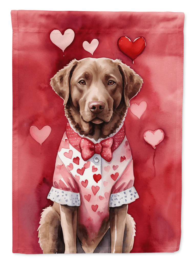 Glamorous Pups : Chesapeake Bay Retriever My Valentine Garden Flag
