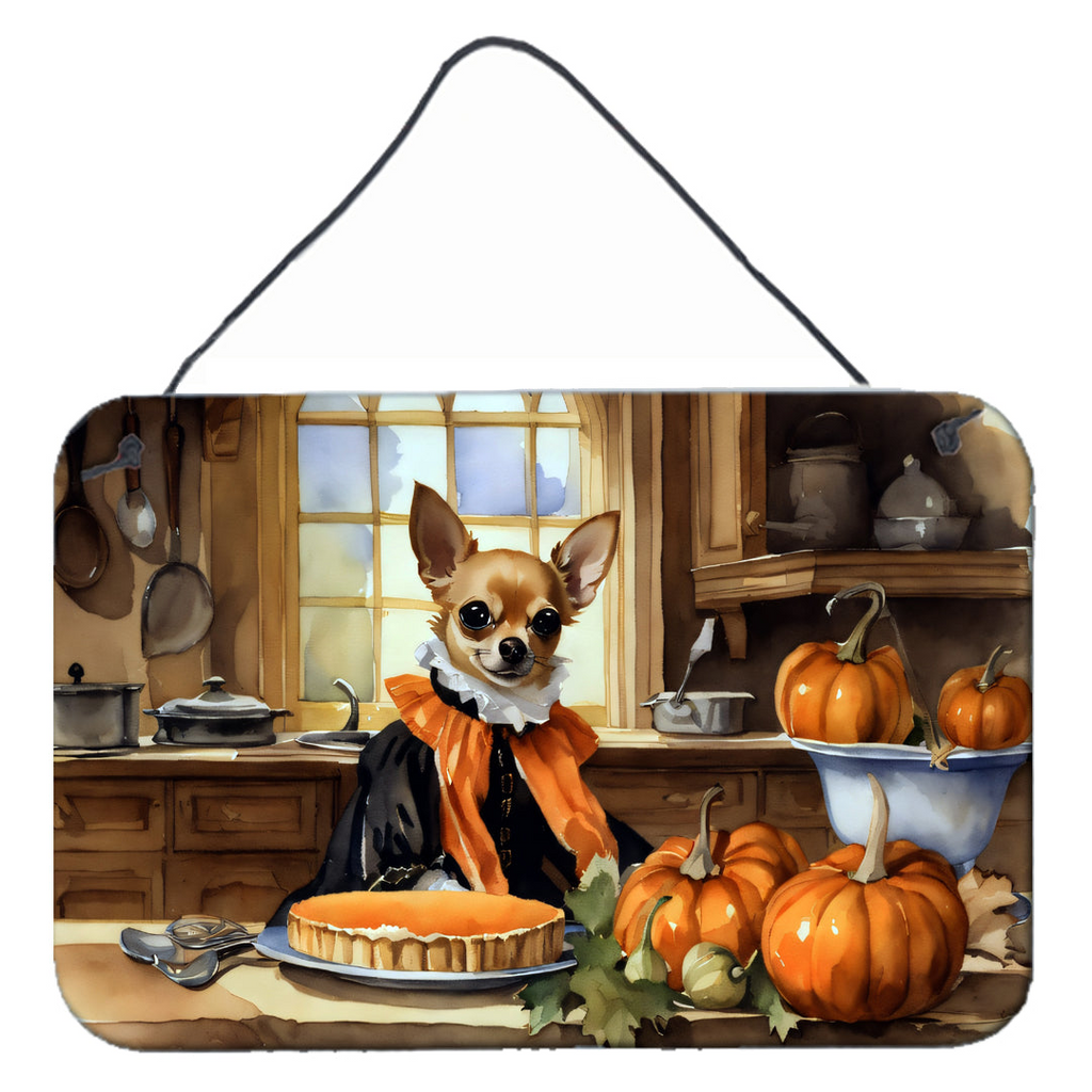 Glamorous Pups : Chihuahua Fall Kitchen Pumpkins Wall or Door Hanging Prints