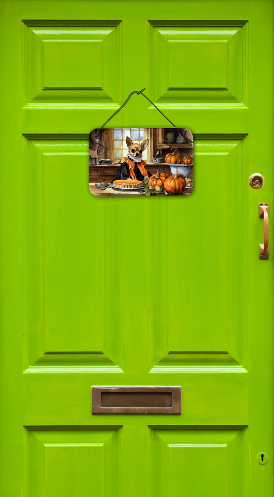 Glamorous Pups : Chihuahua Fall Kitchen Pumpkins Wall or Door Hanging Prints