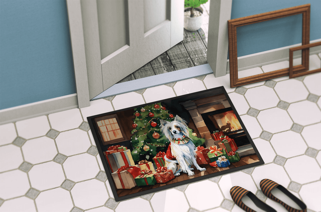 Glamorous Pups : Chinese Crested Cozy Christmas Doormat