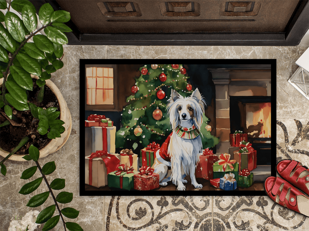 Glamorous Pups : Chinese Crested Cozy Christmas Doormat