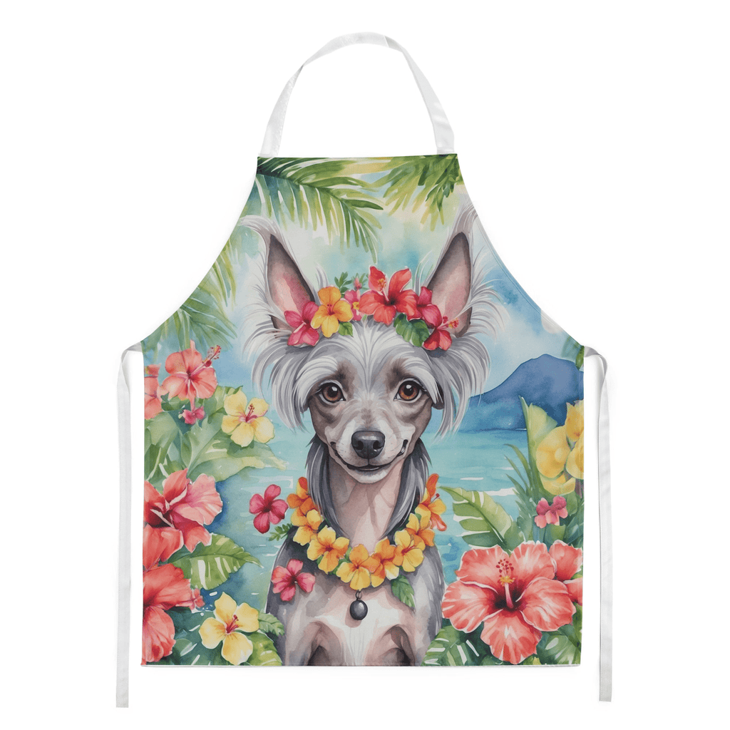Glamorous Pups : Chinese Crested Luau Apron