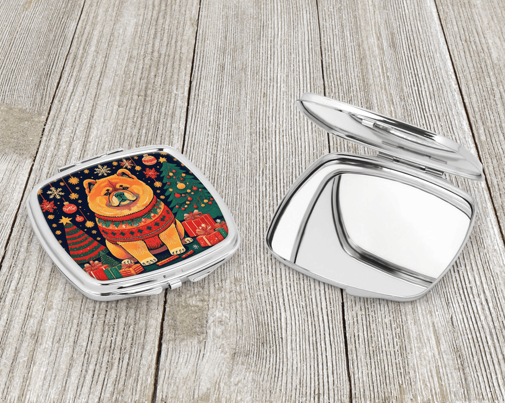 Glamorous Pups : Chow Chow Christmas Compact Mirror