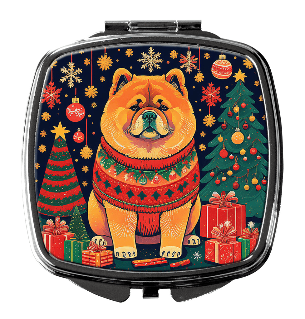 Glamorous Pups : Chow Chow Christmas Compact Mirror