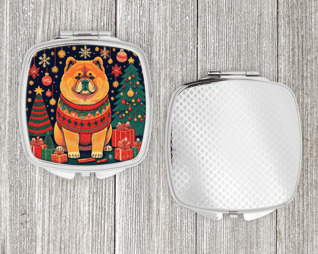 Glamorous Pups : Chow Chow Christmas Compact Mirror
