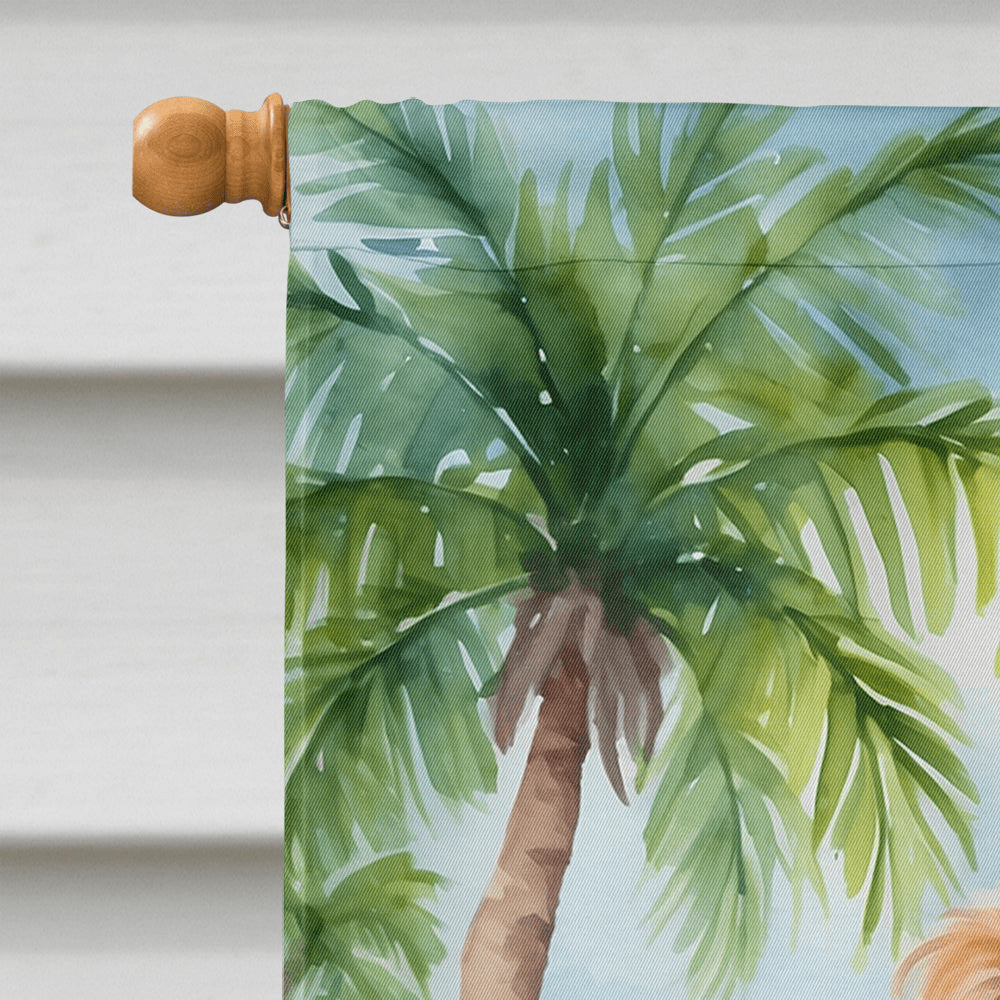 Glamorous Pups : Cockapoo Luau House Flag