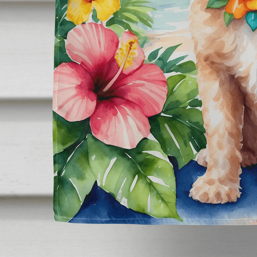 Glamorous Pups : Cockapoo Luau House Flag