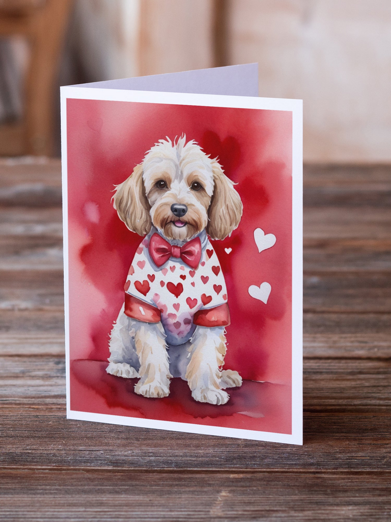 Glamorous Pups : Cockapoo My Valentine Greeting Cards Pack of 8
