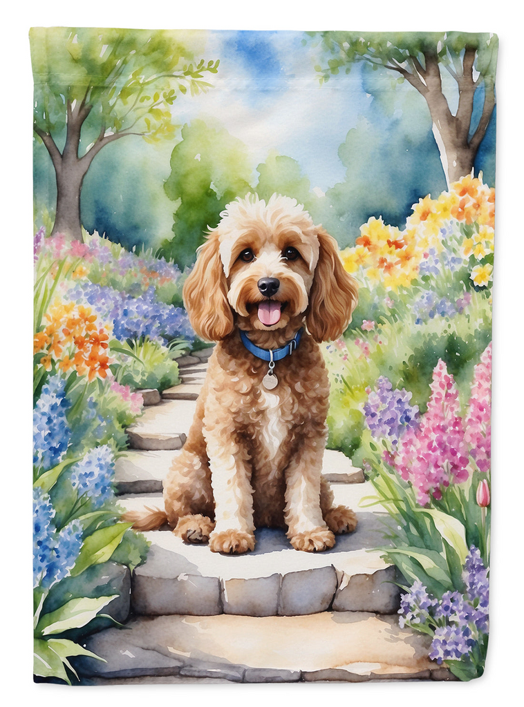 Glamorous Pups : Cockapoo Spring Path House Flag