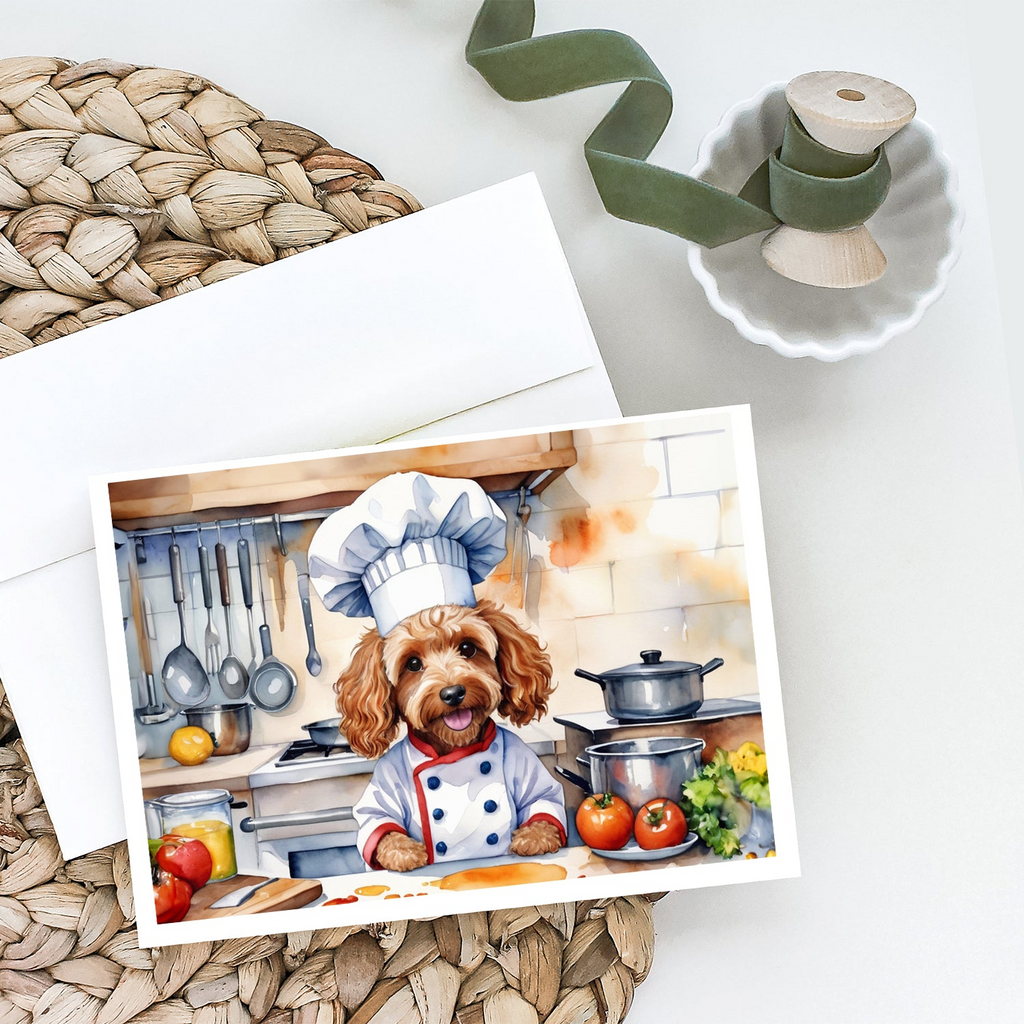 Glamorous Pups : Cockapoo The Chef Greeting Cards Pack of 8