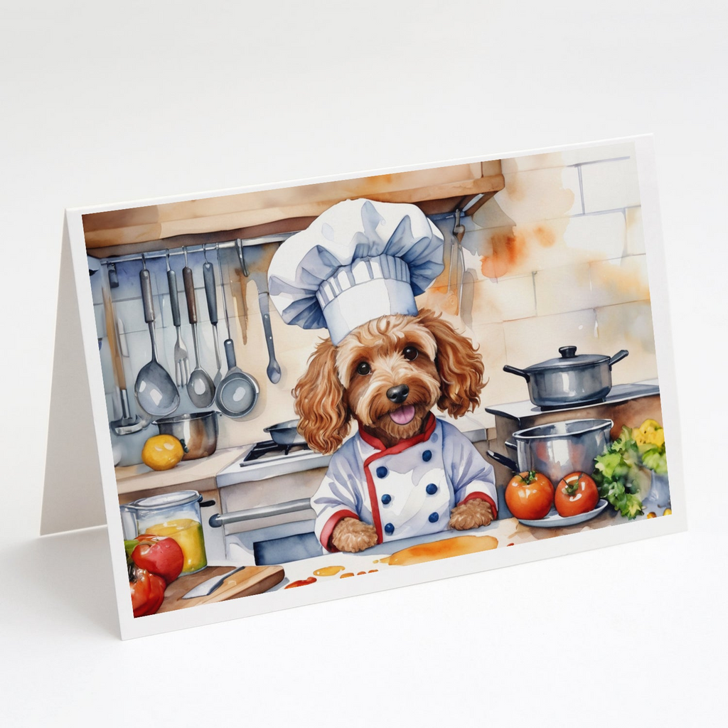 Glamorous Pups : Cockapoo The Chef Greeting Cards Pack of 8