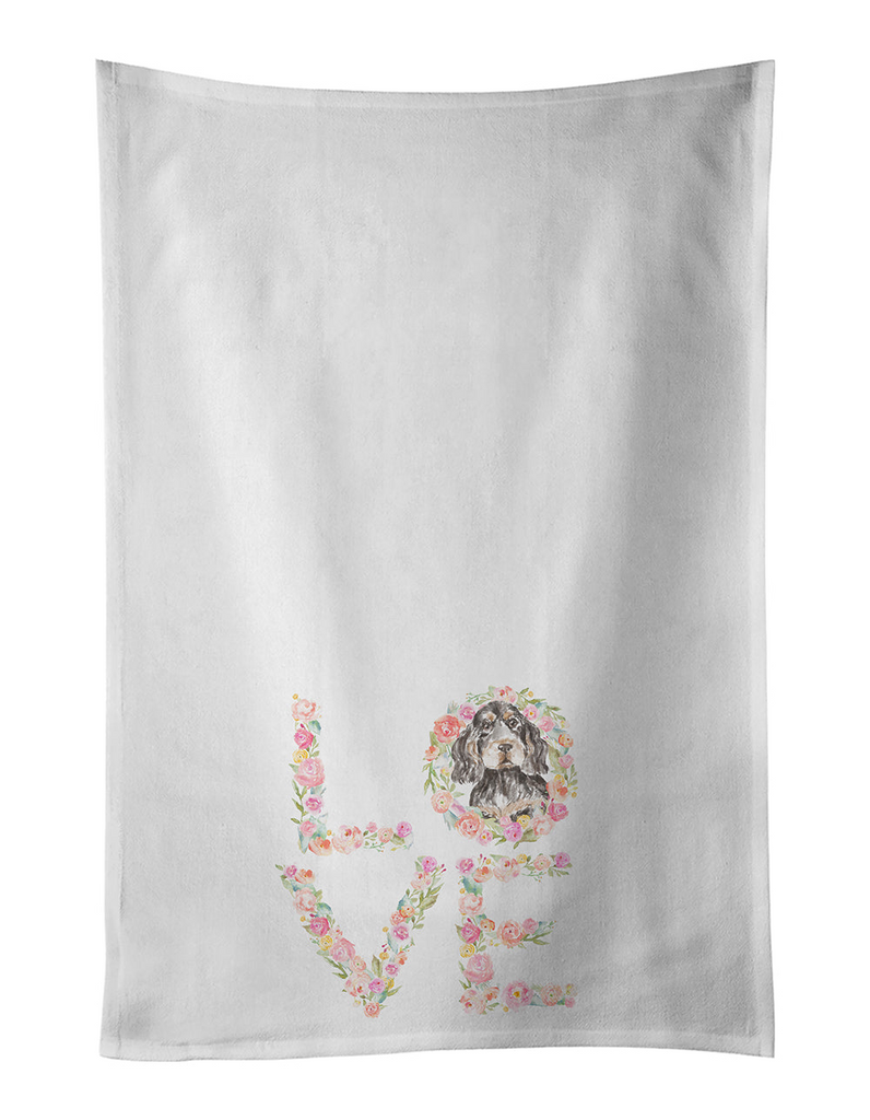 Glamorous Pups : Cocker Spaniel #2 LOVE Kitchen Towel Set of 2