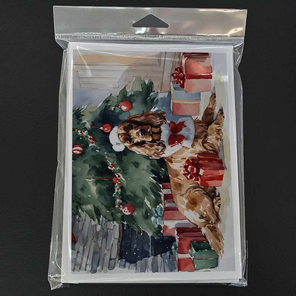 Glamorous Pups : Cocker Spaniel Christmas Greeting Cards Pack of 8