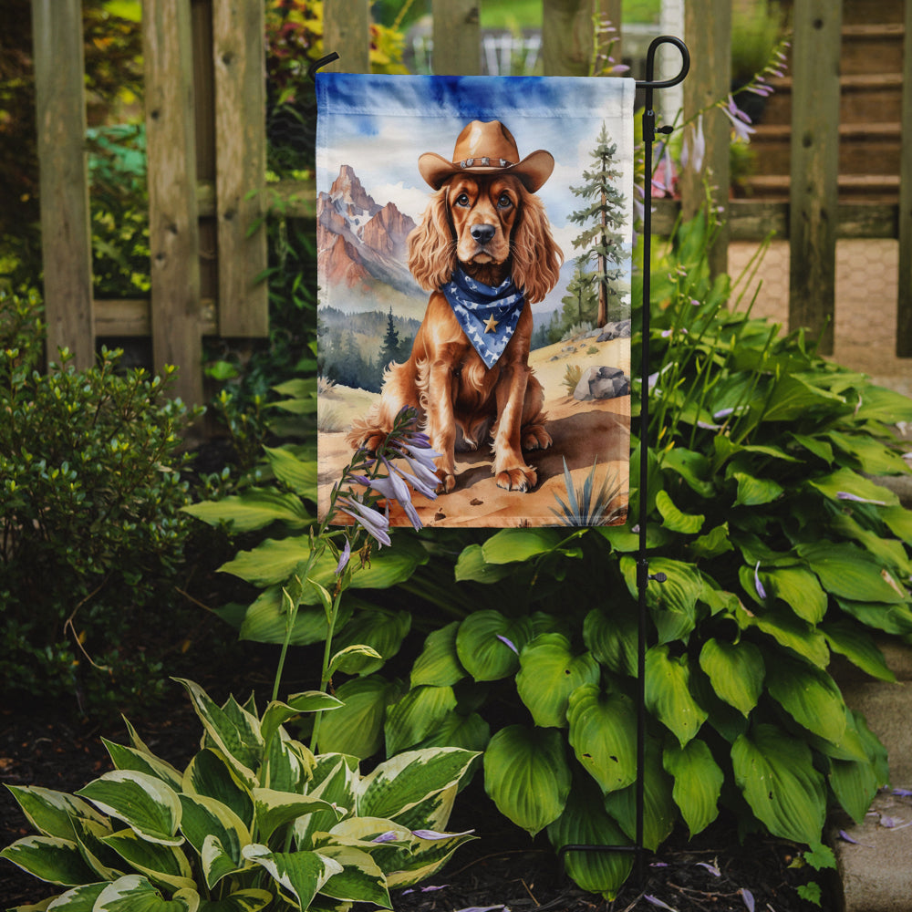 Glamorous Pups : Cocker Spaniel Cowboy Welcome Garden Flag