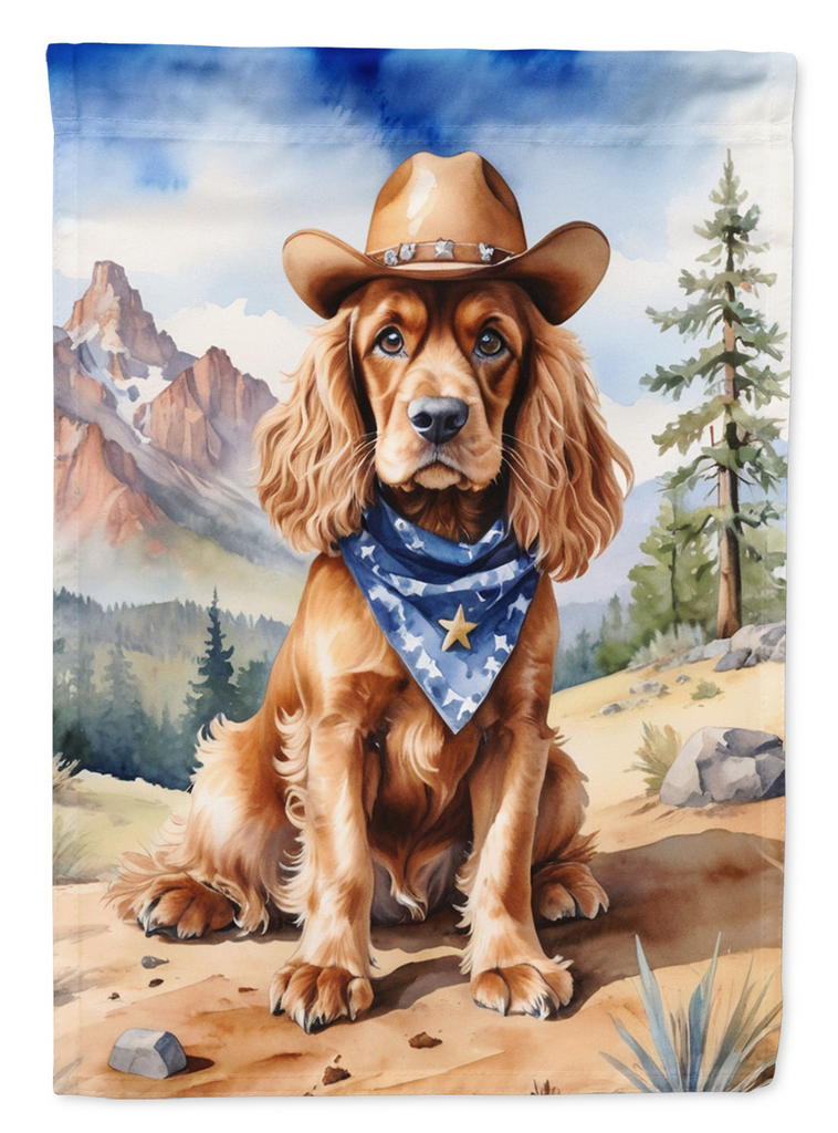 Glamorous Pups : Cocker Spaniel Cowboy Welcome Garden Flag