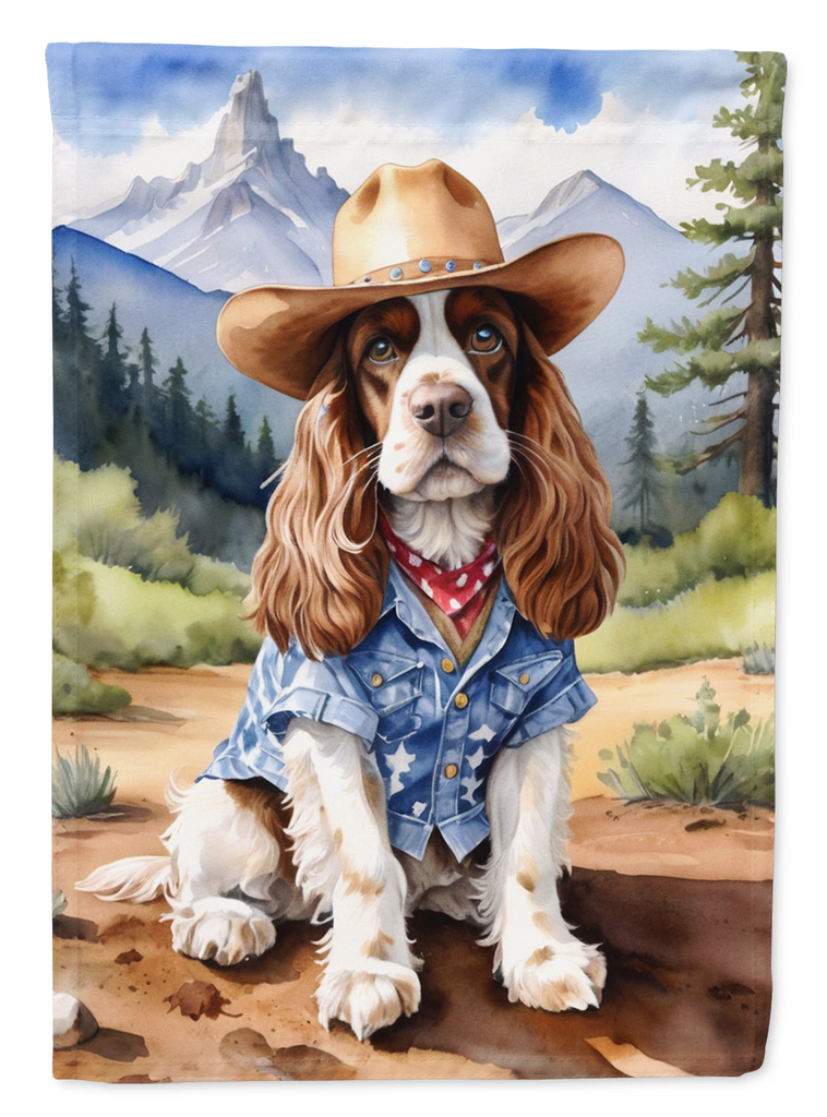 Glamorous Pups : Cocker Spaniel Cowboy Welcome House Flag