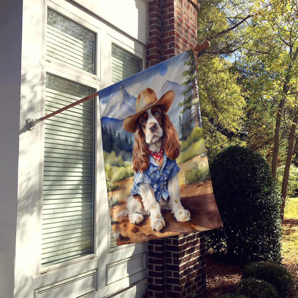 Glamorous Pups : Cocker Spaniel Cowboy Welcome House Flag