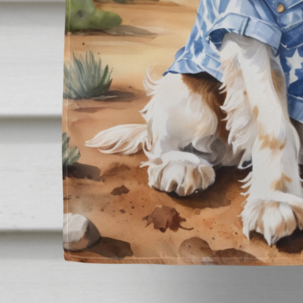 Glamorous Pups : Cocker Spaniel Cowboy Welcome House Flag