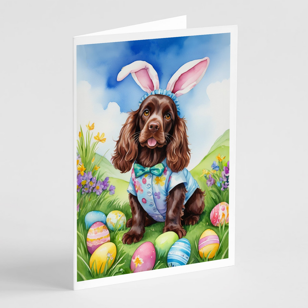 Glamorous Pups : Cocker Spaniel Easter Egg Hunt Greeting Cards Pack of 8