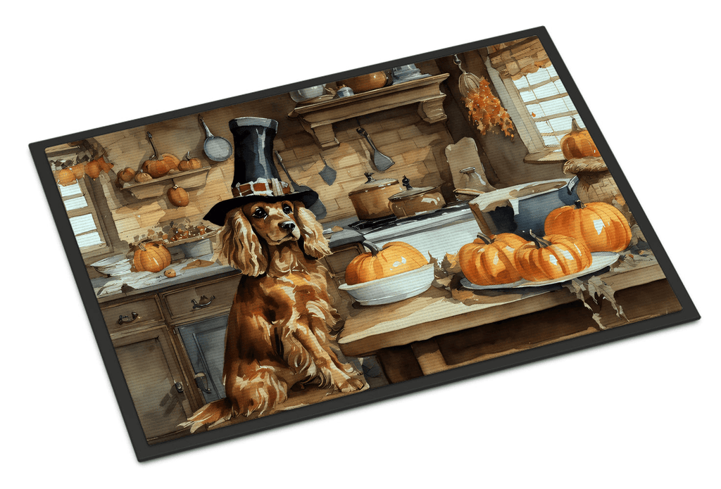 Glamorous Pups : Cocker Spaniel Fall Kitchen Pumpkins Doormat