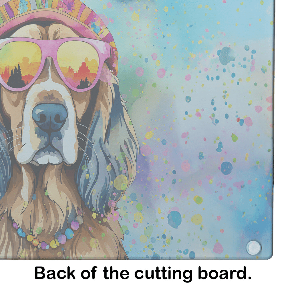 Glamorous Pups : Cocker Spaniel Hippie Dawg Glass Cutting Board
