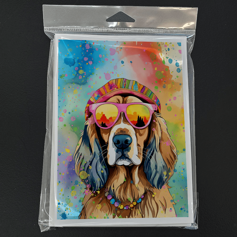 Glamorous Pups : Cocker Spaniel Hippie Dawg Greeting Cards Pack of 8