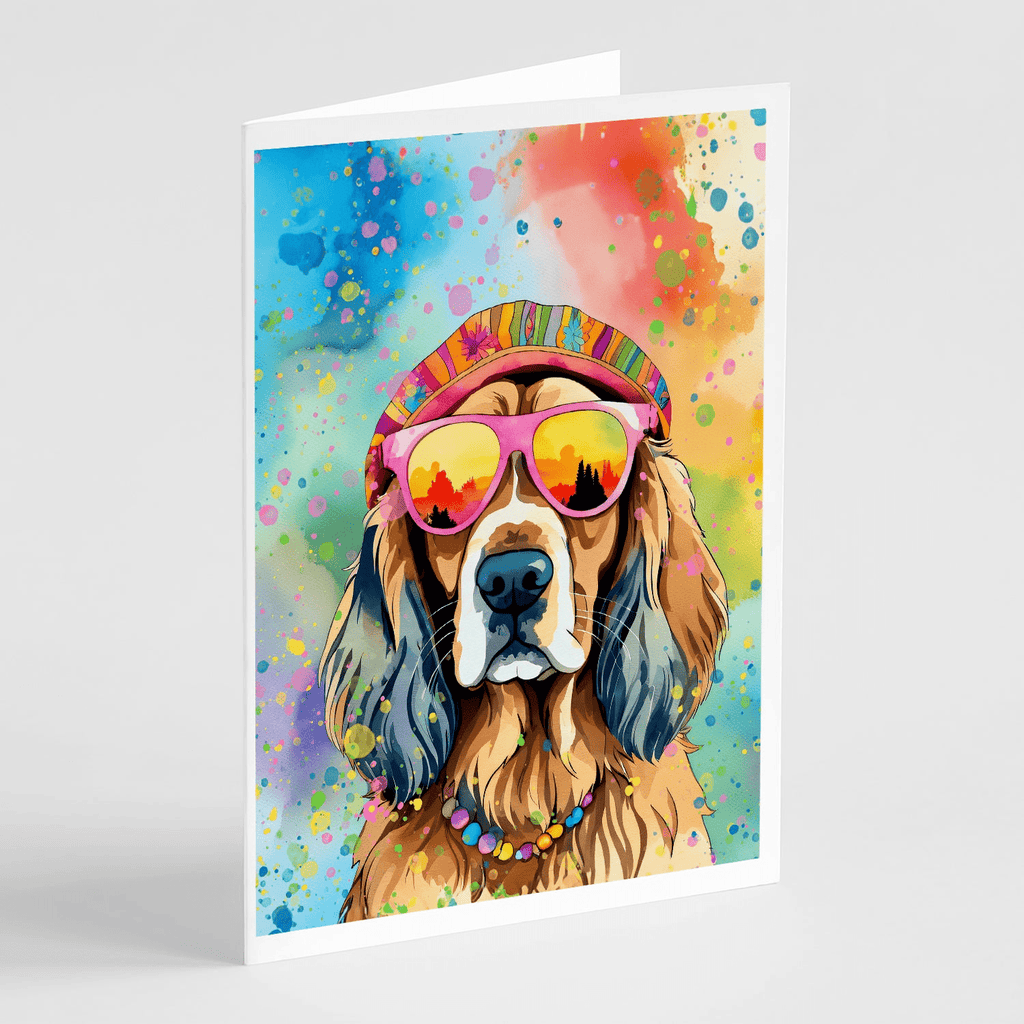 Glamorous Pups : Cocker Spaniel Hippie Dawg Greeting Cards Pack of 8