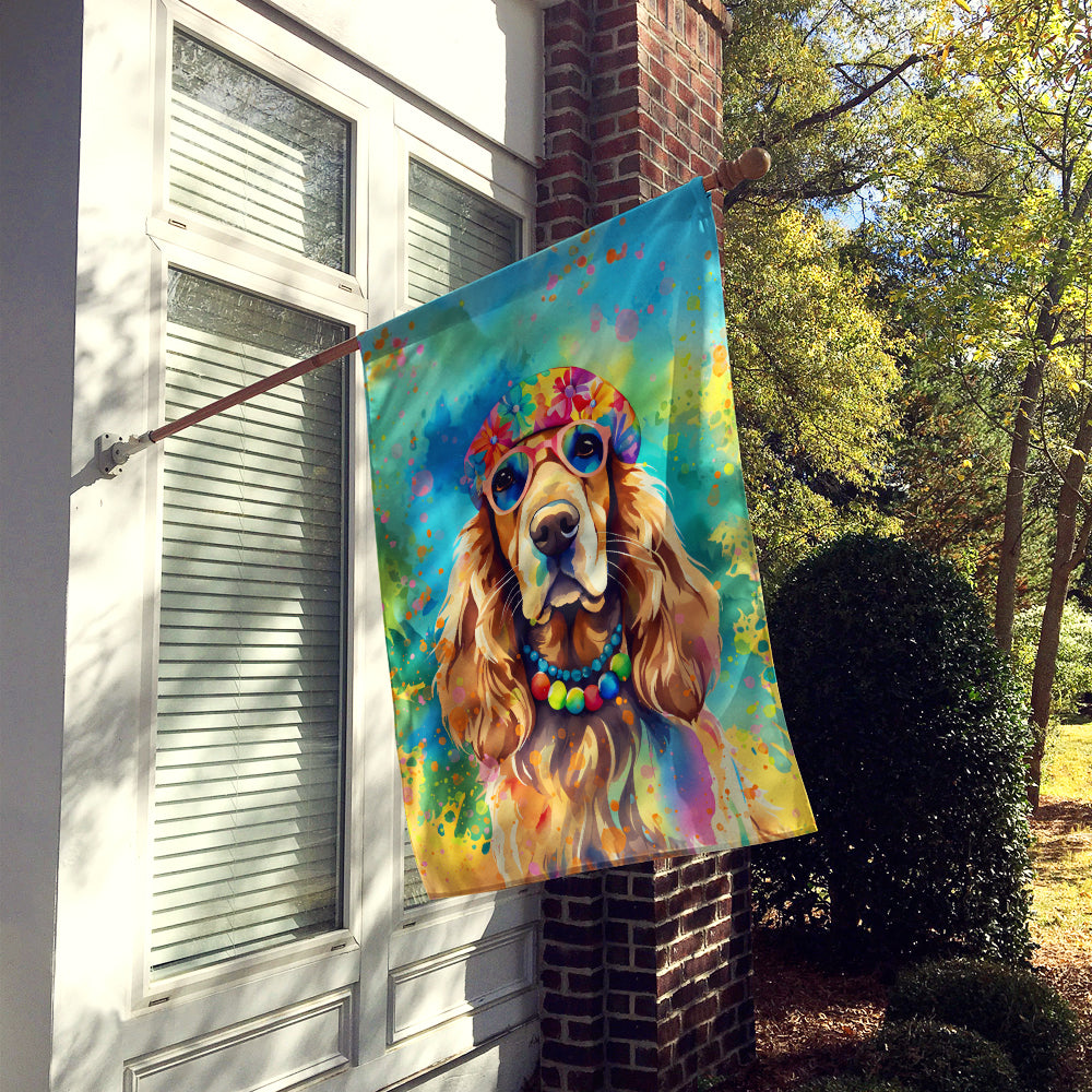 Glamorous Pups : Cocker Spaniel Hippie Dawg House Flag
