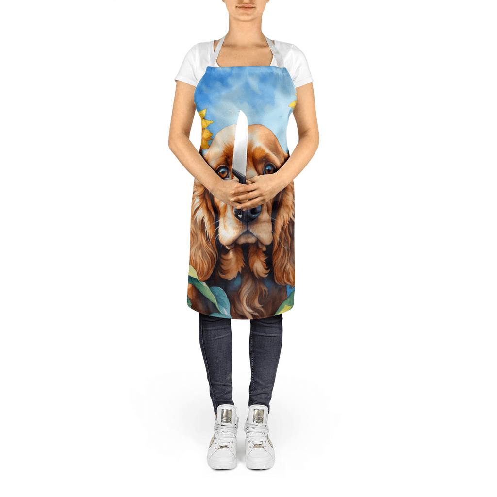 Glamorous Pups : Cocker Spaniel in Sunflowers Apron