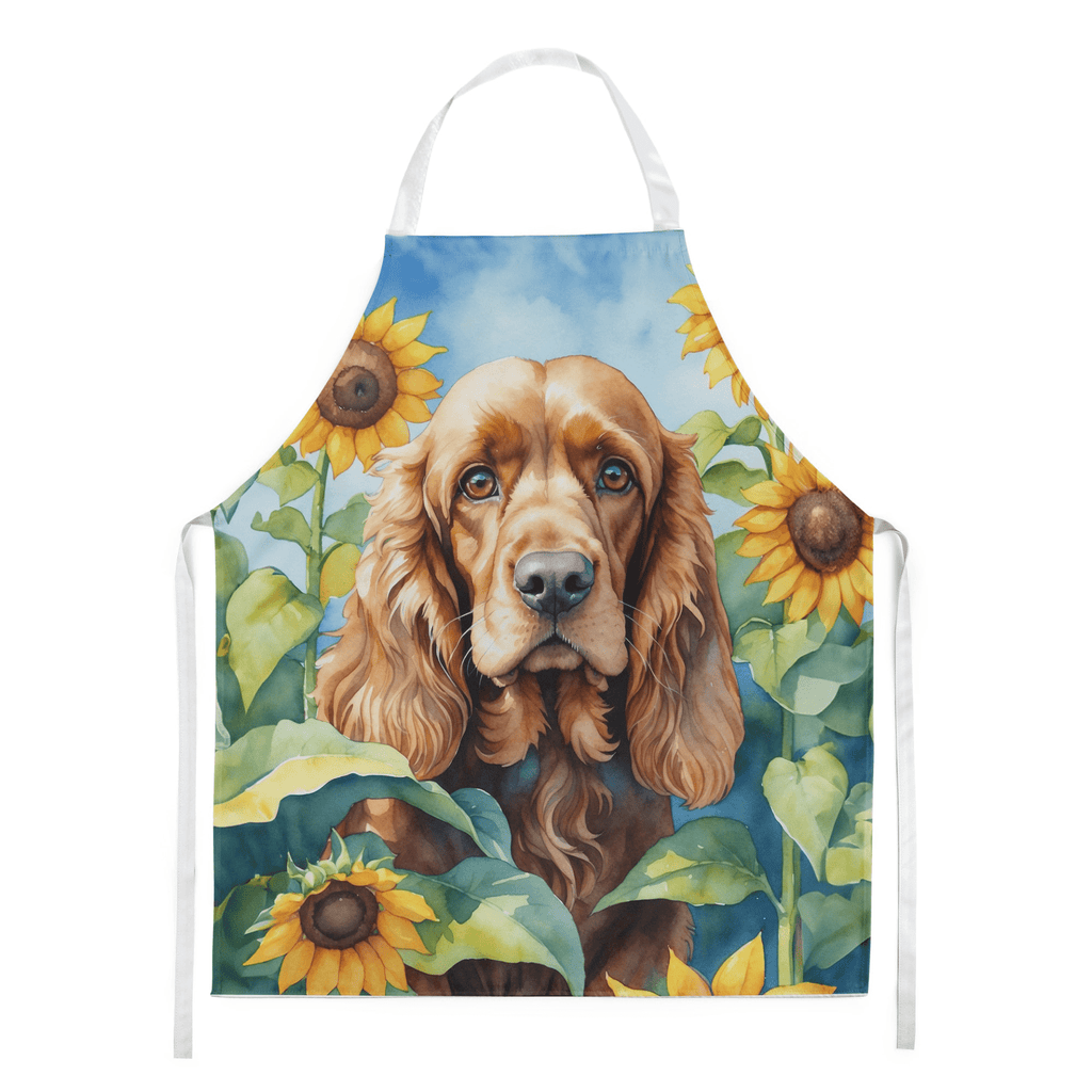 Glamorous Pups : Cocker Spaniel in Sunflowers Apron