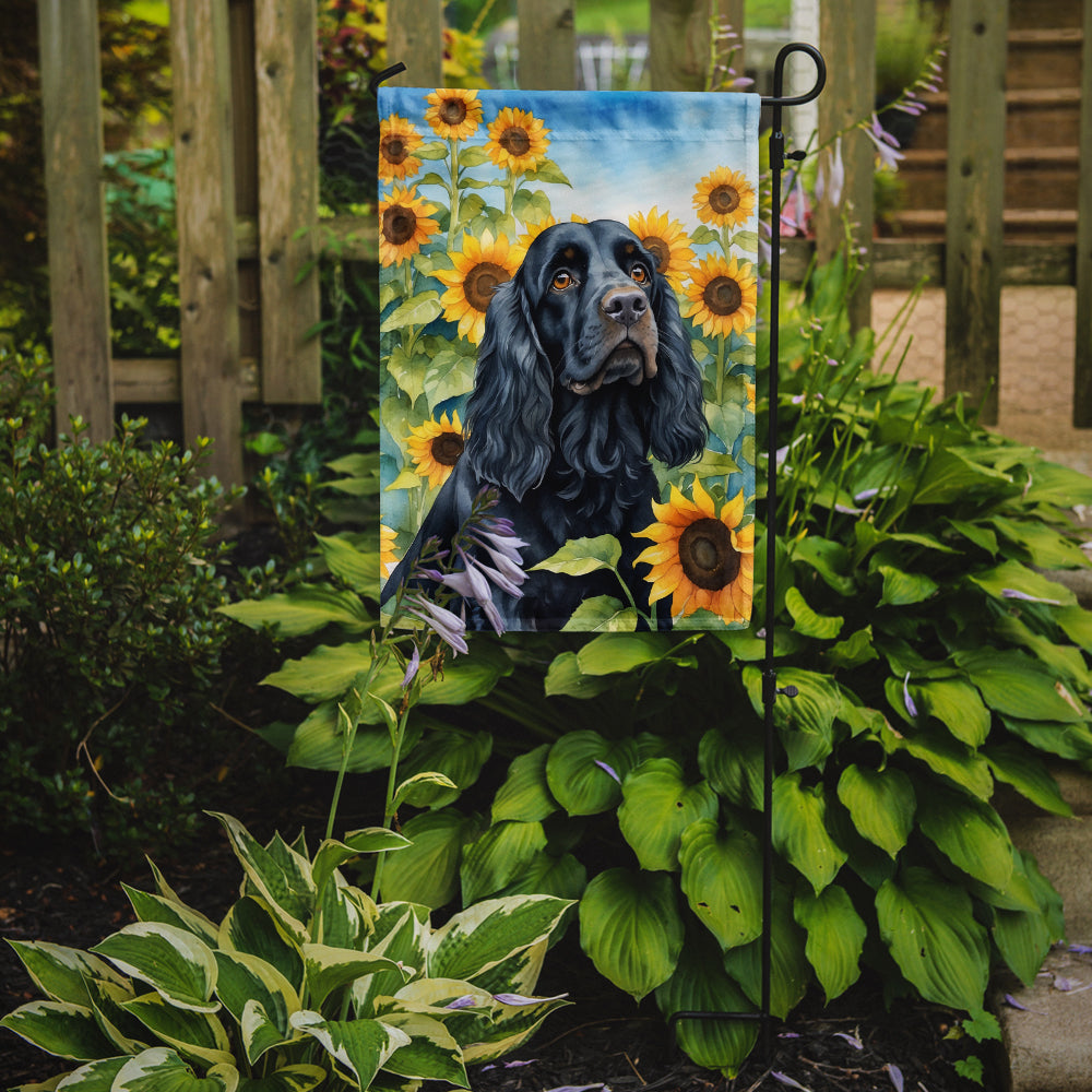 Glamorous Pups : Cocker Spaniel in Sunflowers Garden Flag