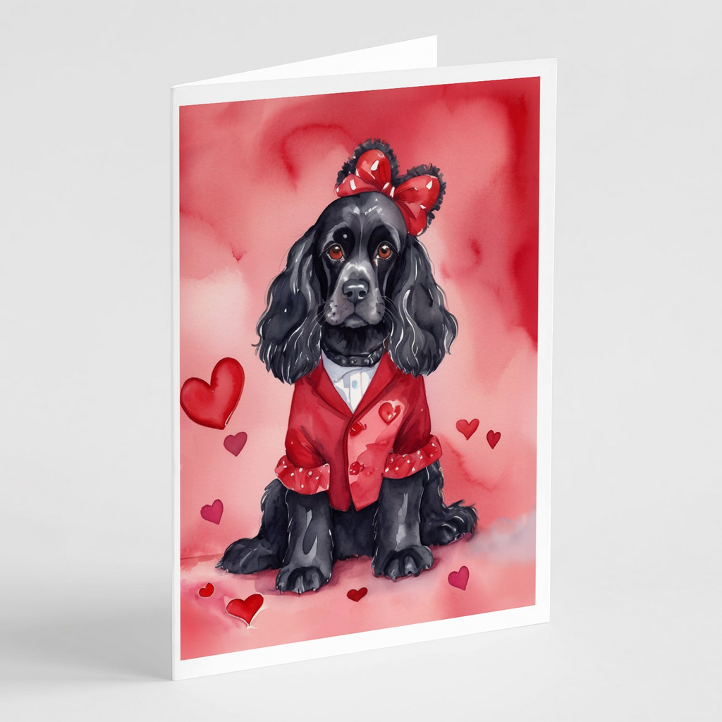 Glamorous Pups : Cocker Spaniel My Valentine Greeting Cards Pack of 8