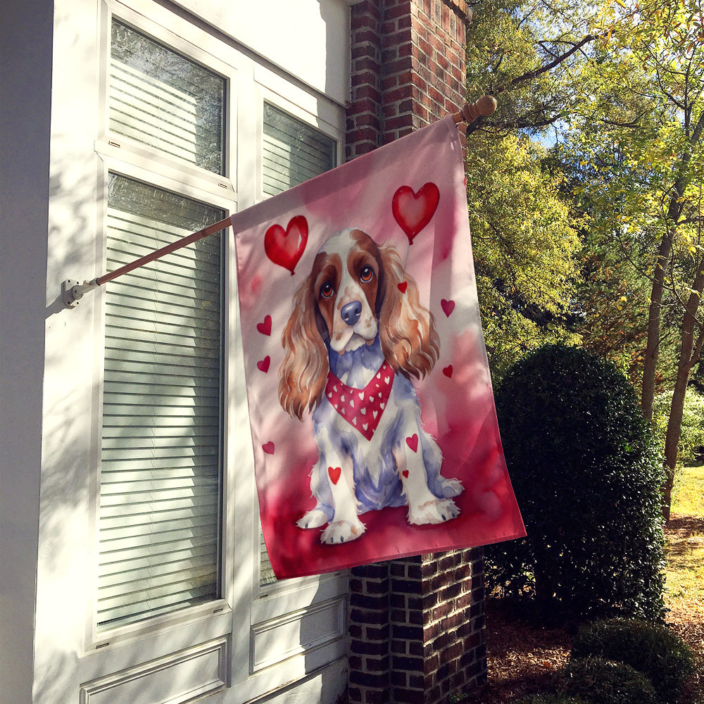 Glamorous Pups : Cocker Spaniel My Valentine House Flag