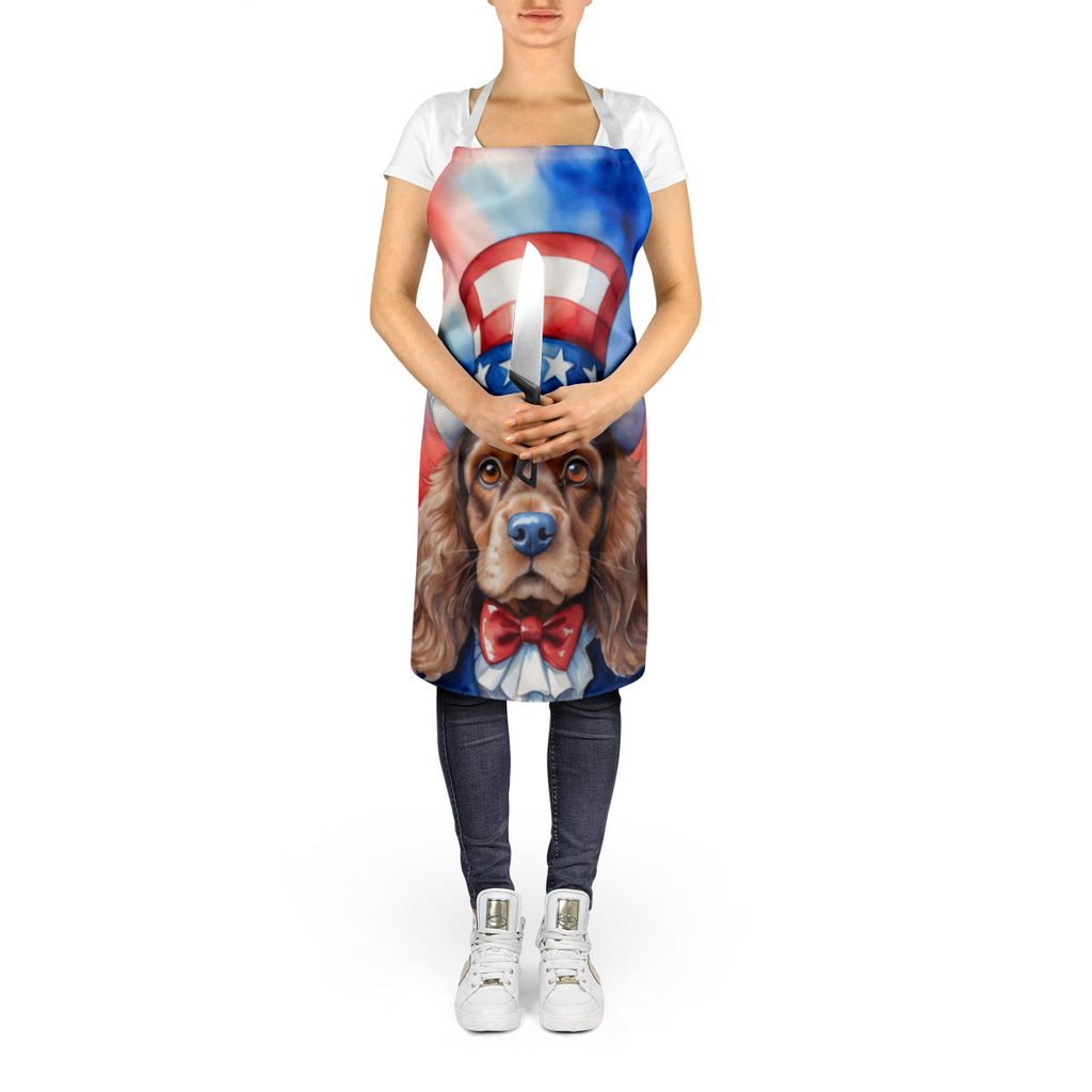 Glamorous Pups : Cocker Spaniel Patriotic American Apron