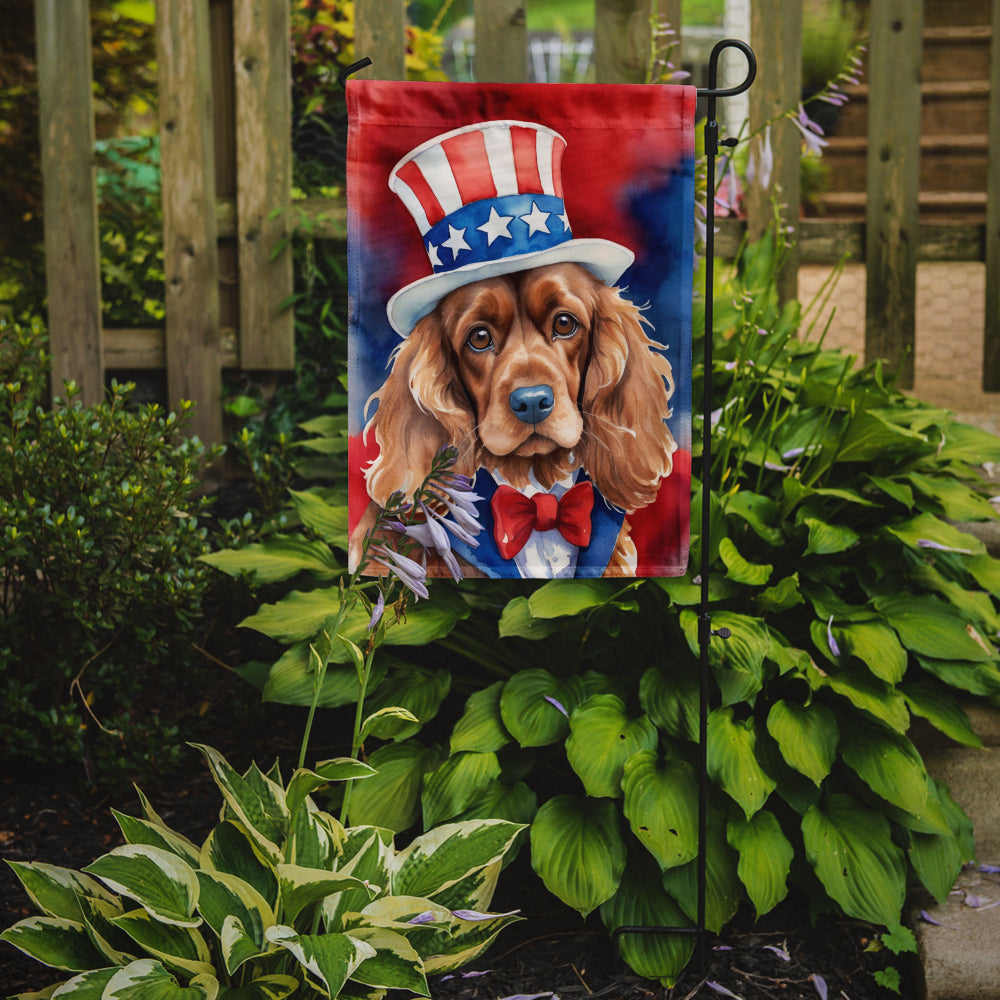 Caroline's Treasures : Cocker Spaniel Patriotic American Garden Flag