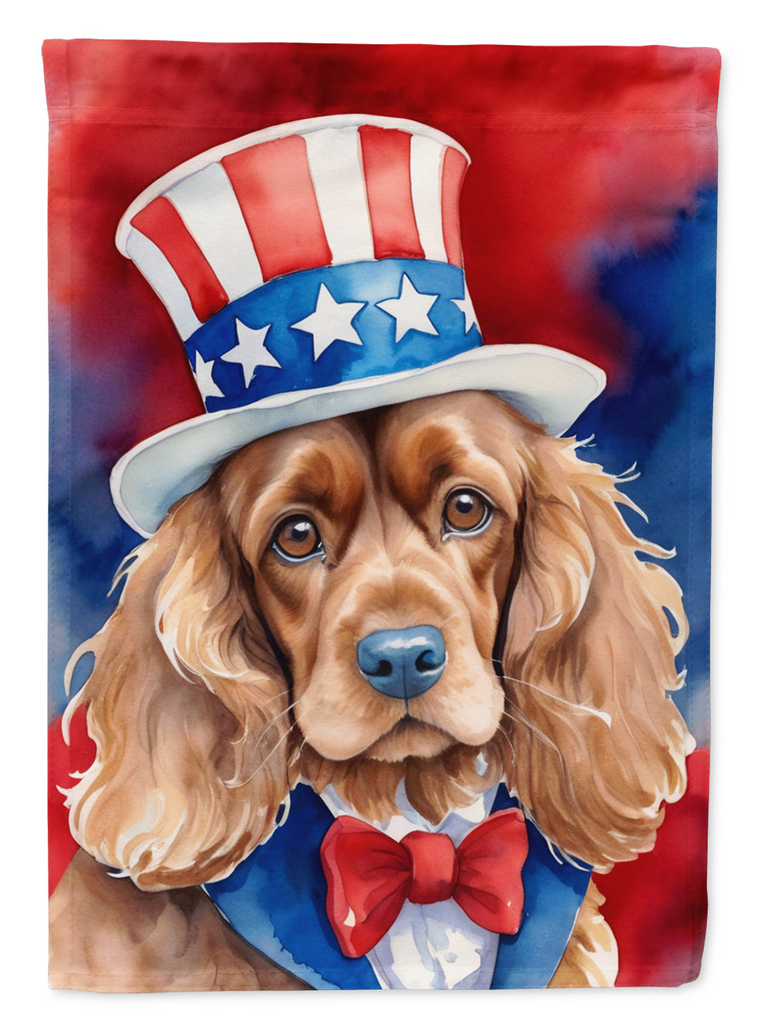 Caroline's Treasures : Cocker Spaniel Patriotic American Garden Flag