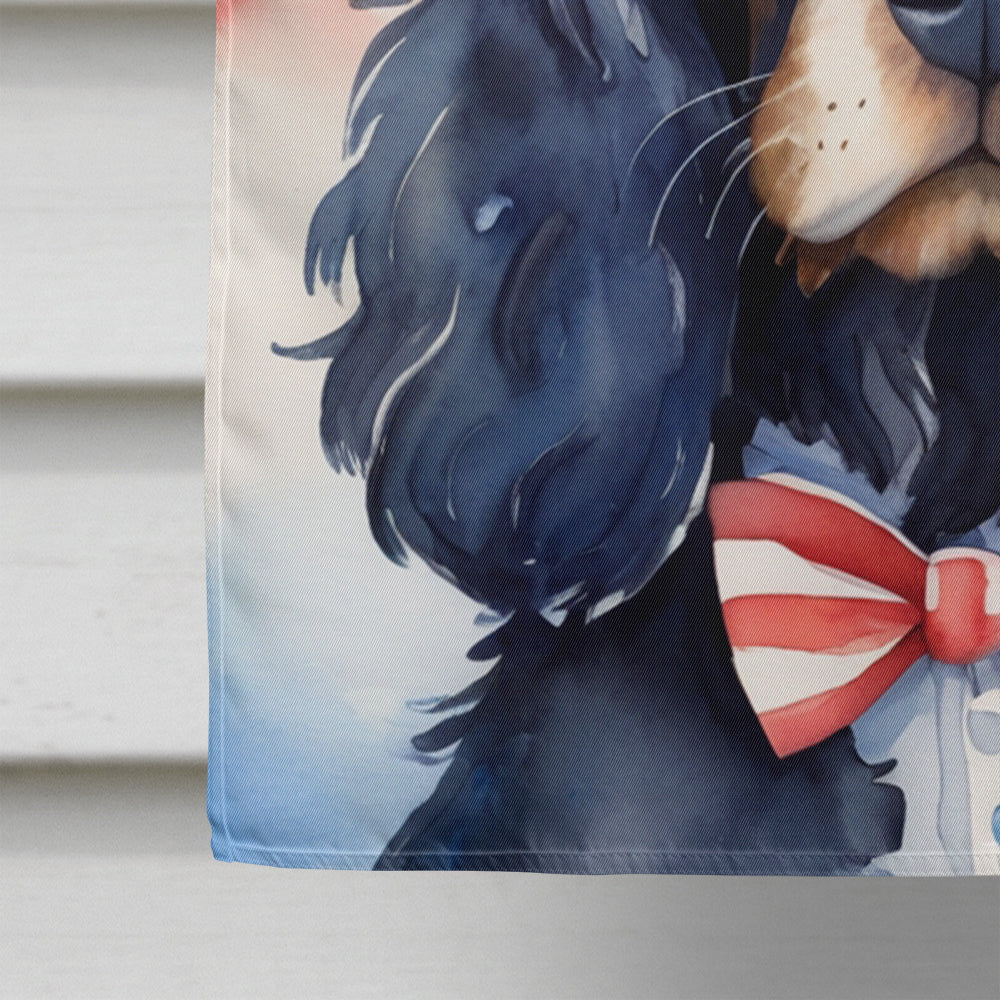 Glamorous Pups : Cocker Spaniel Patriotic American House Flag