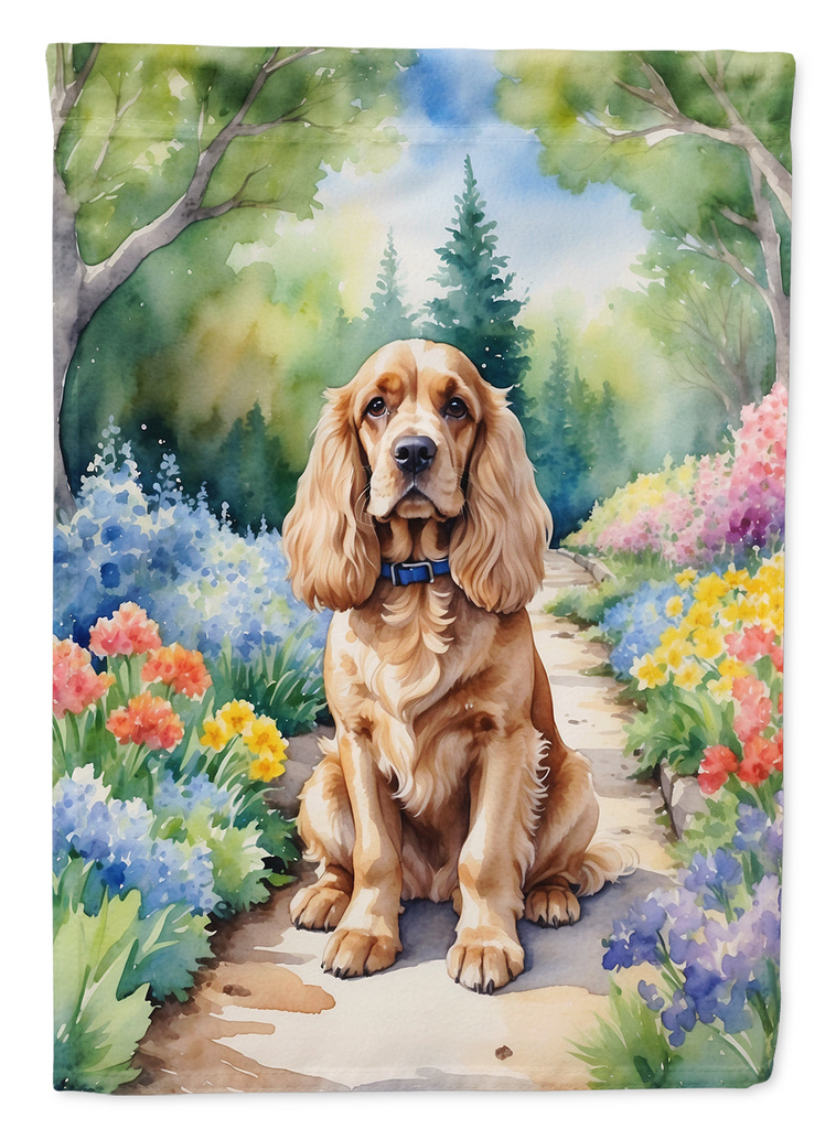 Glamorous Pups : Cocker Spaniel Spring Path Garden Flag