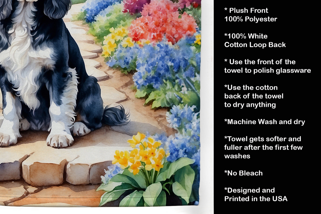 Glamorous Pups : Cocker Spaniel Spring Path Kitchen Towel