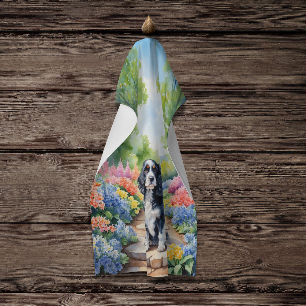 Glamorous Pups : Cocker Spaniel Spring Path Kitchen Towel