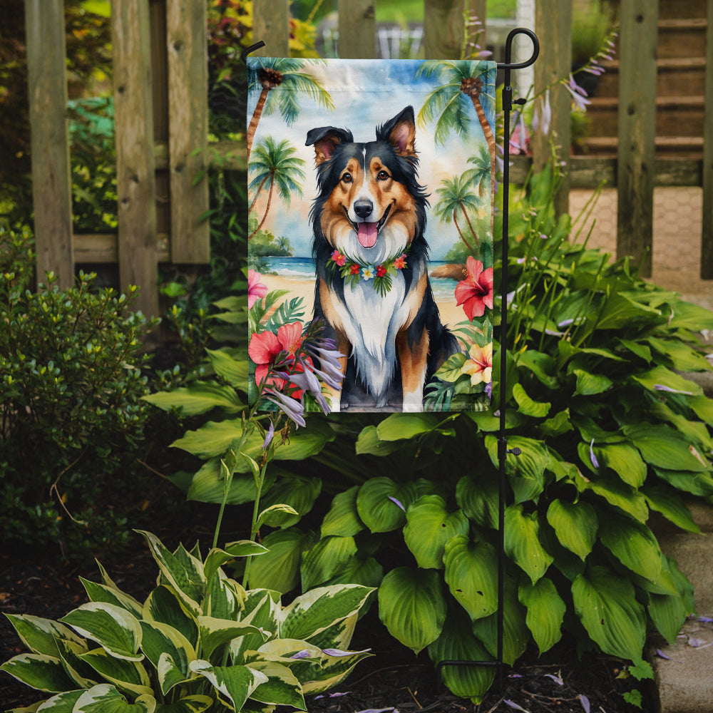 Glamorous Pups : Collie Luau Garden Flag