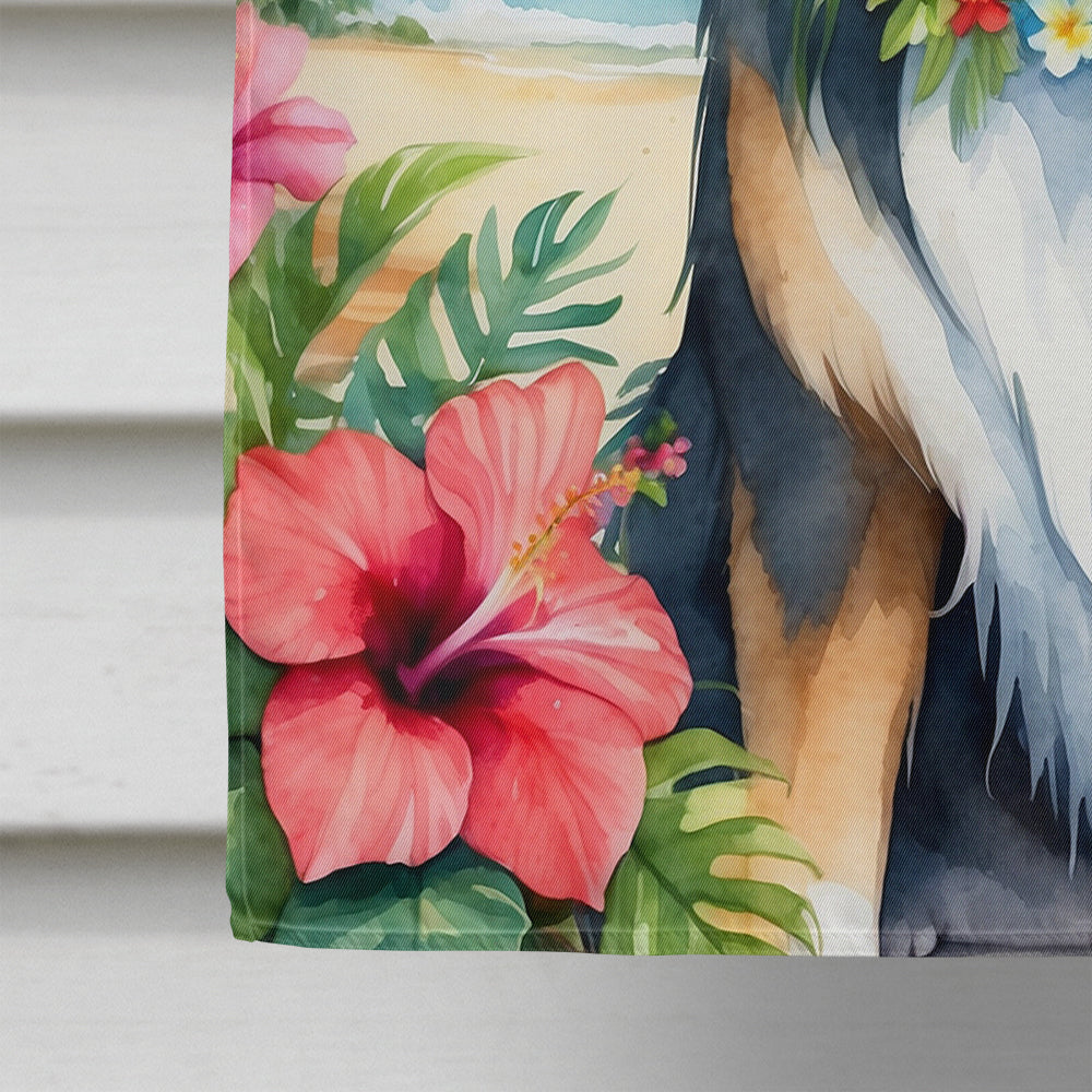 Glamorous Pups : Collie Luau House Flag