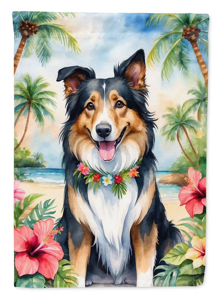 Glamorous Pups : Collie Luau House Flag