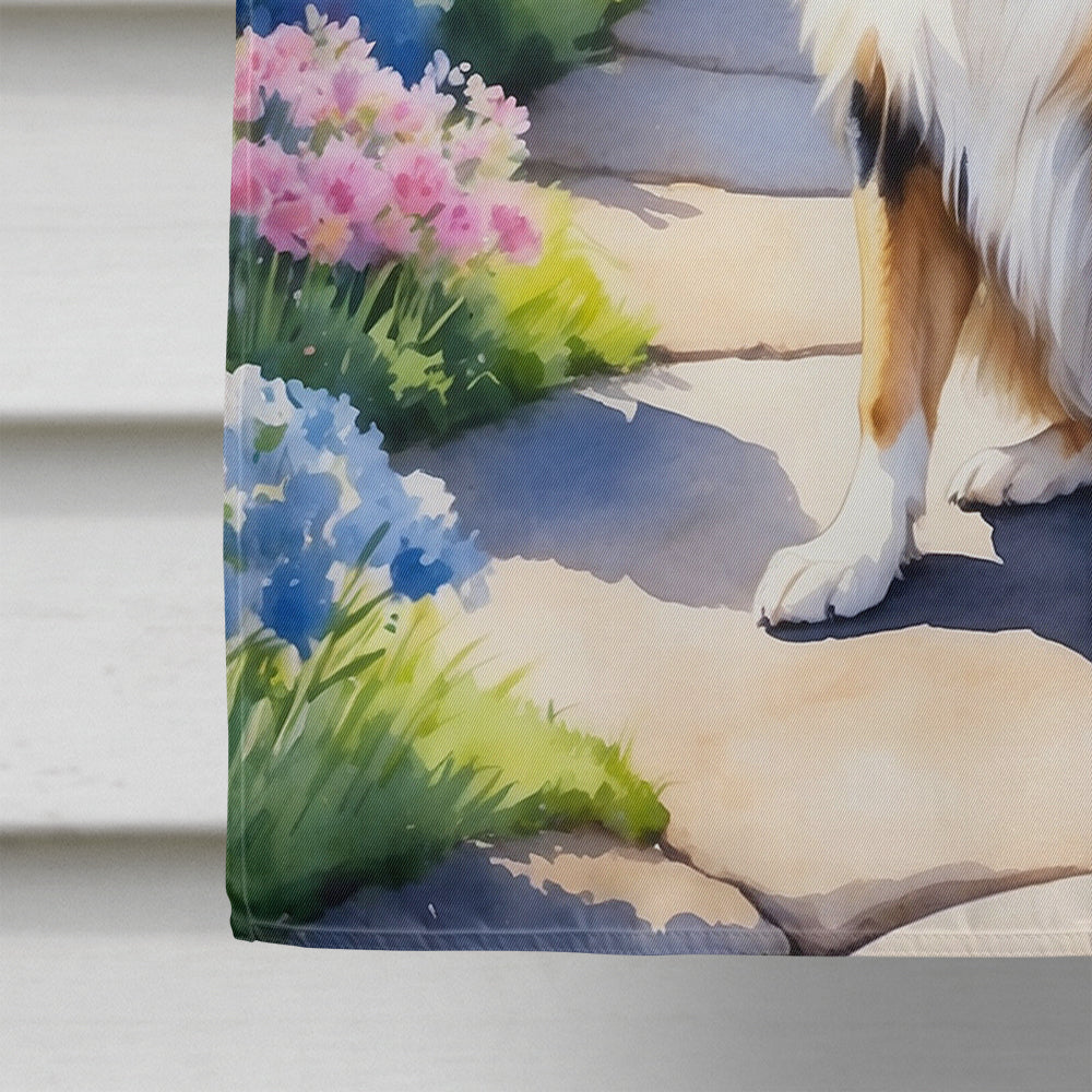 Glamorous Pups : Collie Spring Path House Flag