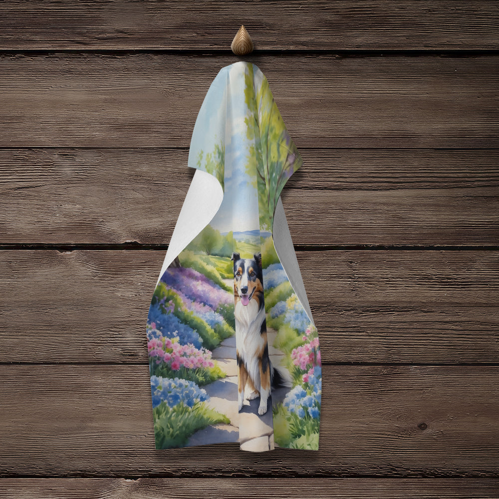 Glamorous Pups : Collie Spring Path Kitchen Towel