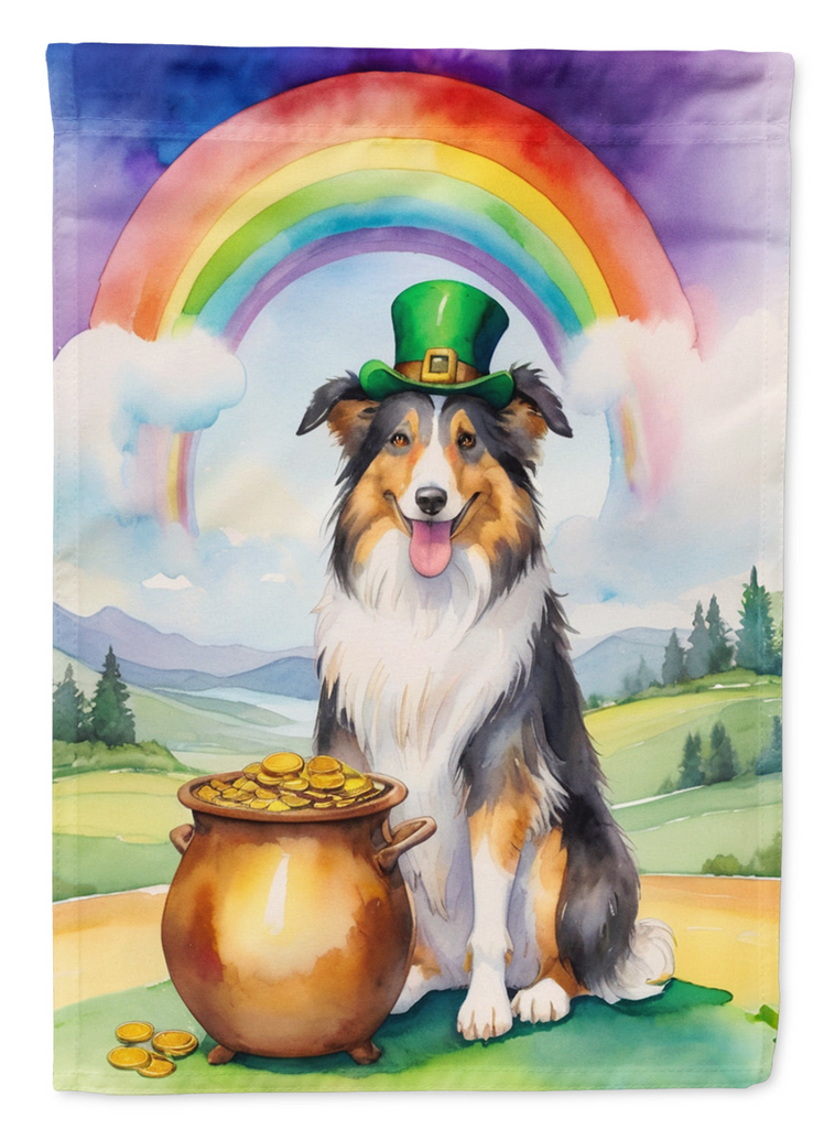 Glamorous Pups : Collie St Patrick's Day House Flag