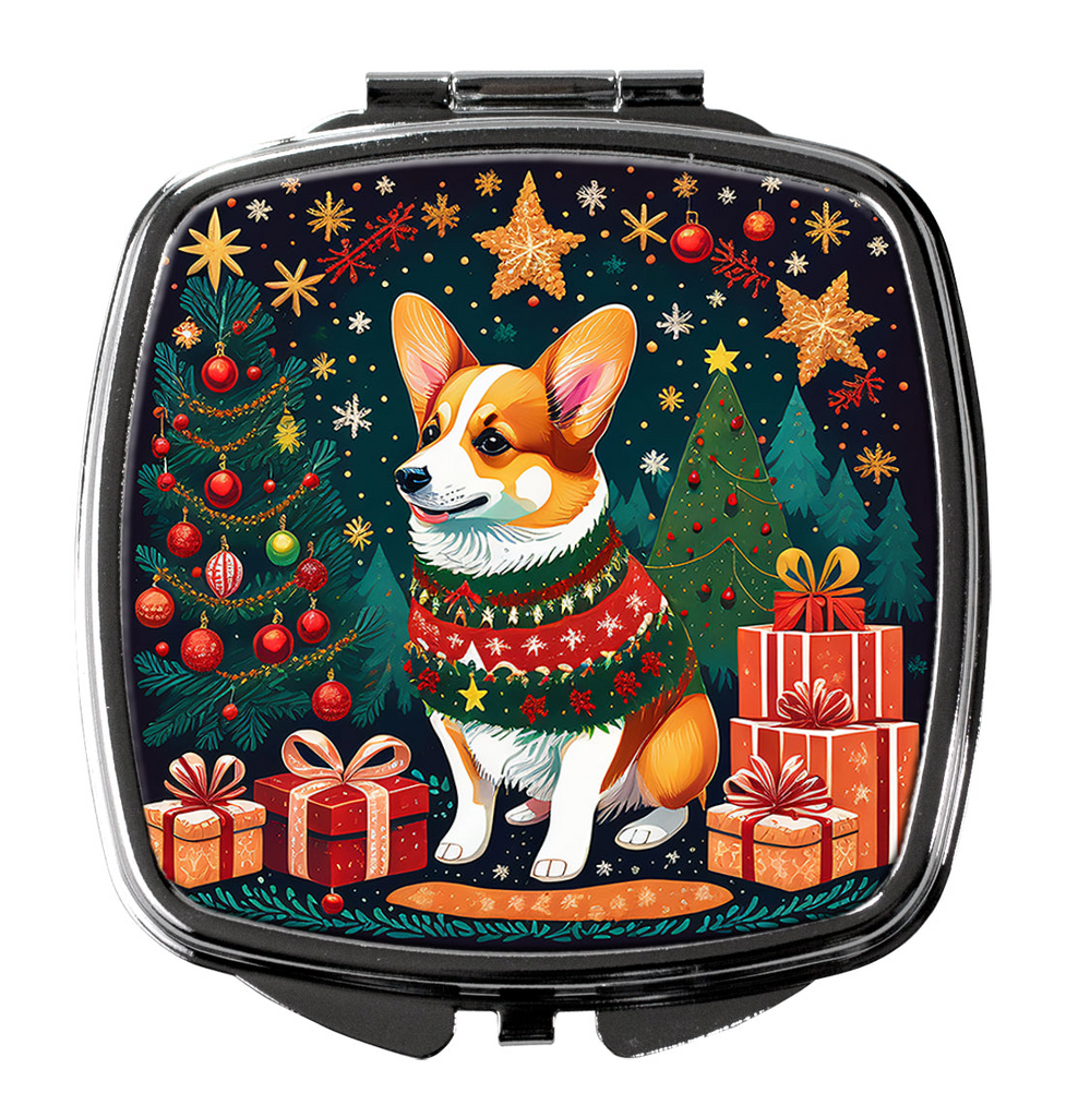 Glamorous Pups : Corgi Christmas Compact Mirror