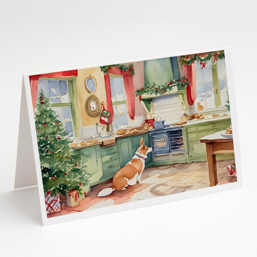 Glamorous Pups : Corgi Christmas Cookies Greeting Cards Pack of 8